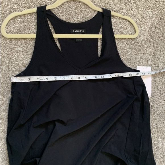 New with Tags Athleta Swing Forward Pleated Black Tank Top Size Small - Picture 8 of 9